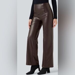 Women's Brown Leather Pants